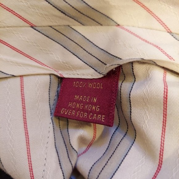 Timepieces Trousers Mens Size 36x33 100% Wool Classic Pleated dark grey brushed - Picture 10 of 12